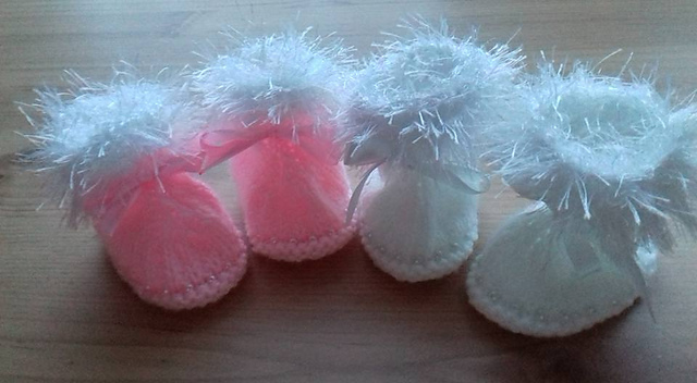 Beaded Baby Booties
