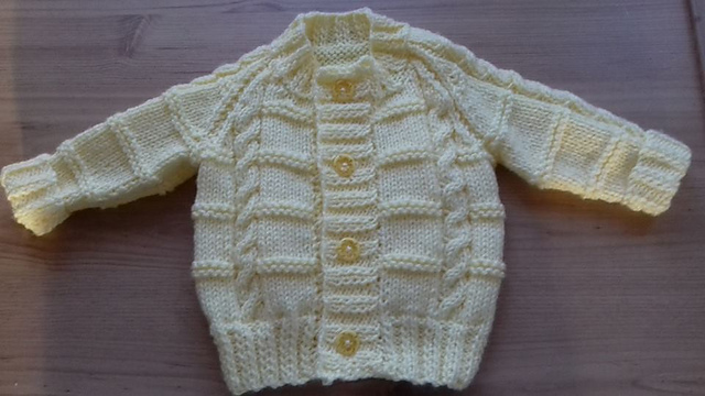 Baby Cable and Barrel Cardigan