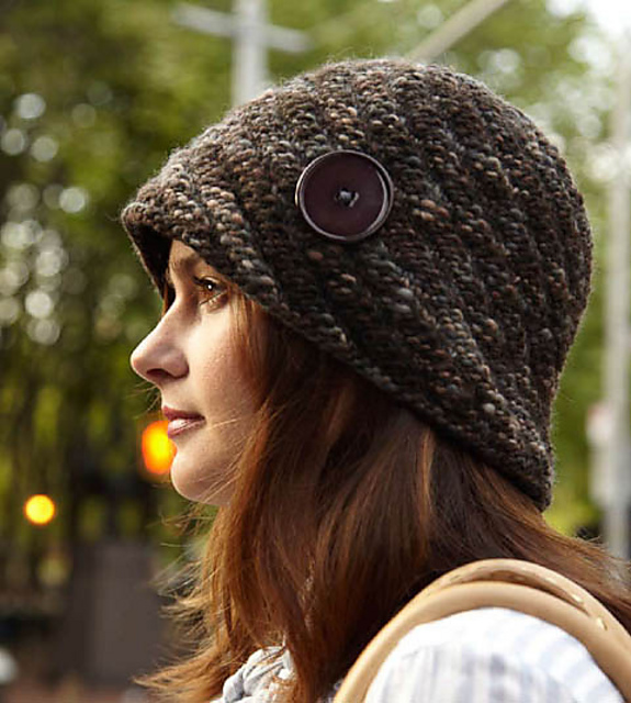 Spiral Tweed Cloche