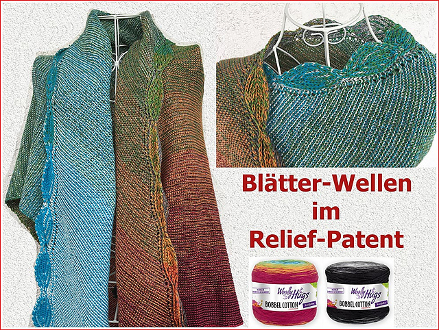 Tuch Blätterwellen