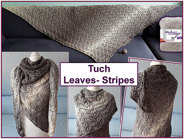 Tuch Leaves-Stripes
