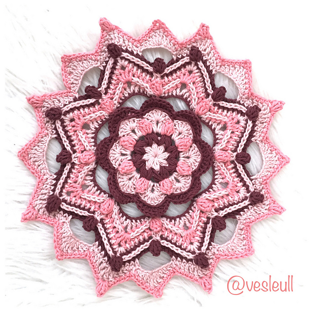 Midnight Star Mandala Doily
