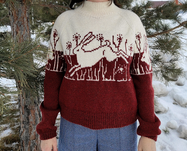 ドロールドムッシュ sweater Ravelry: Hare's Meadow Dash Sweater pattern by Svetlana Gibadullina