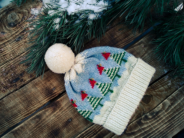 Bird and Christmas tree hat