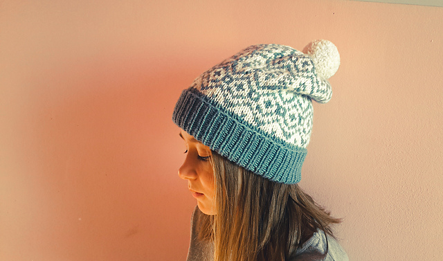 White Blue Tenderness Hat