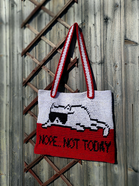 Nope, Not Today Cat Tote Bag