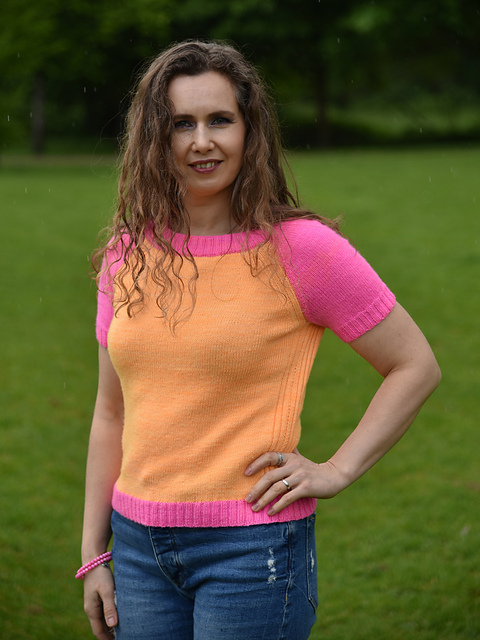 Ravelry: Neon Sunset sweater pattern by Tatsiana Matsiuk