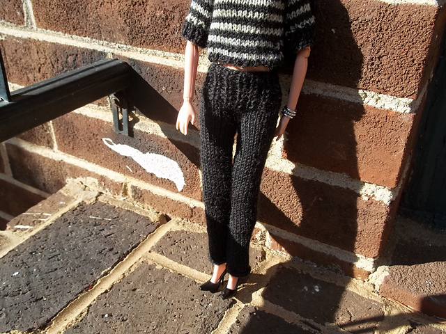 #0688 Black and lilac dress with black pants