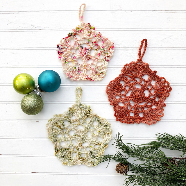 Sock Yarn Snowflakes