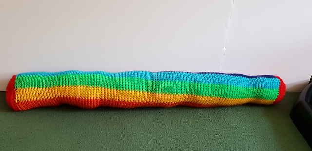 Knit Effect Tunisian Draft Excluder
