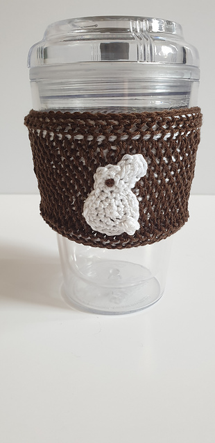 Tunisian Bunny Cup Cozy