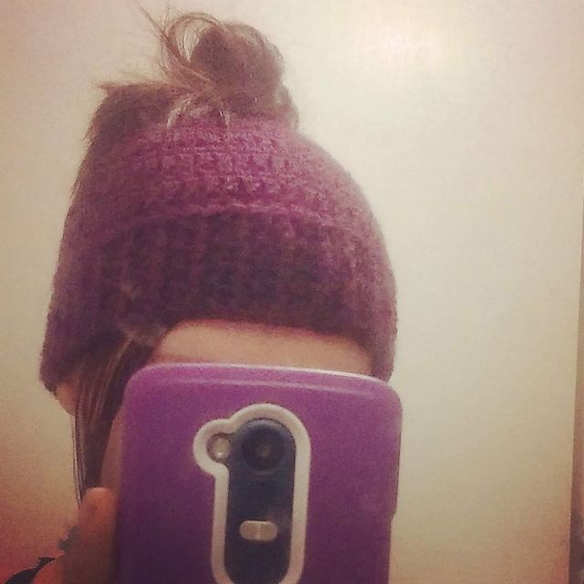 Elastic Top Bun Beanie