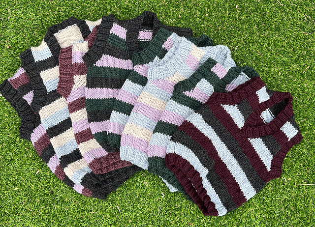 Striped Knitted Vest