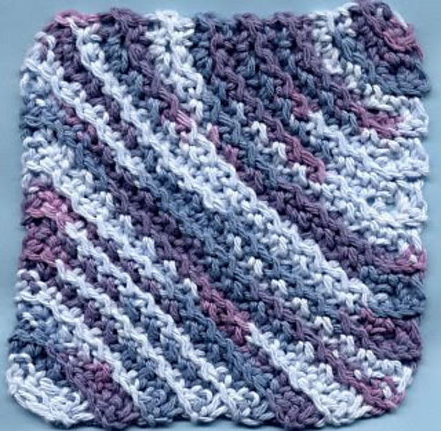 Dishcloth Crocheted Diagonally