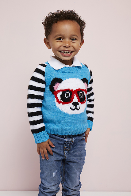 Panda in glasses jumper