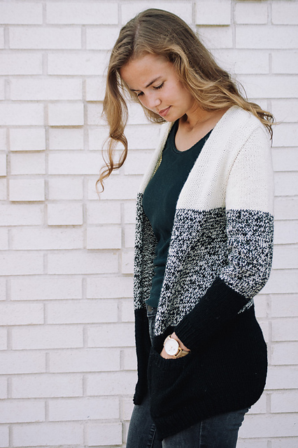 Soft Contrast Cardigan