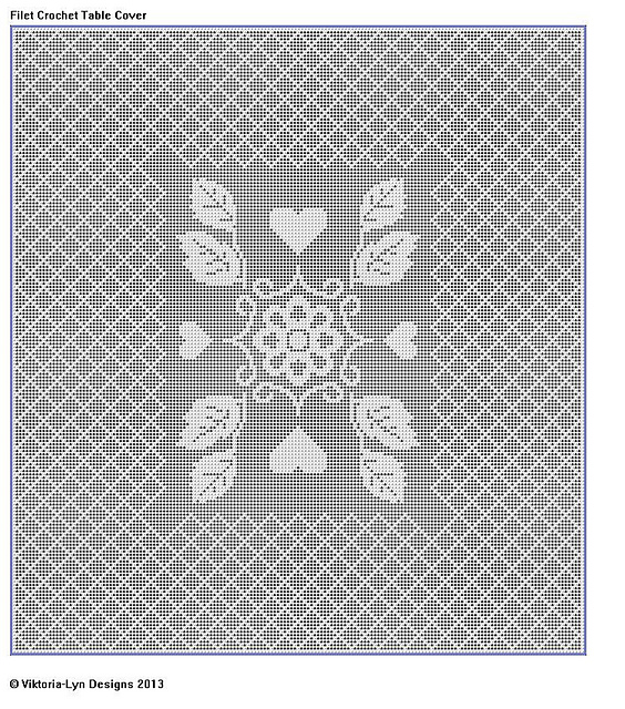 Flowers and Hearts Table Cover