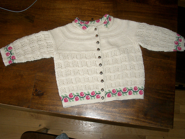 8901 Lace and Flowers Cardigan