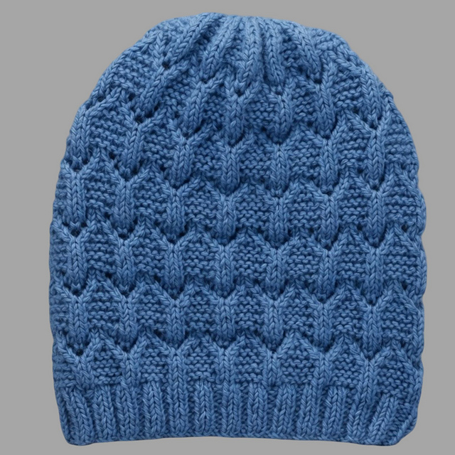 Beginner lace beanie.