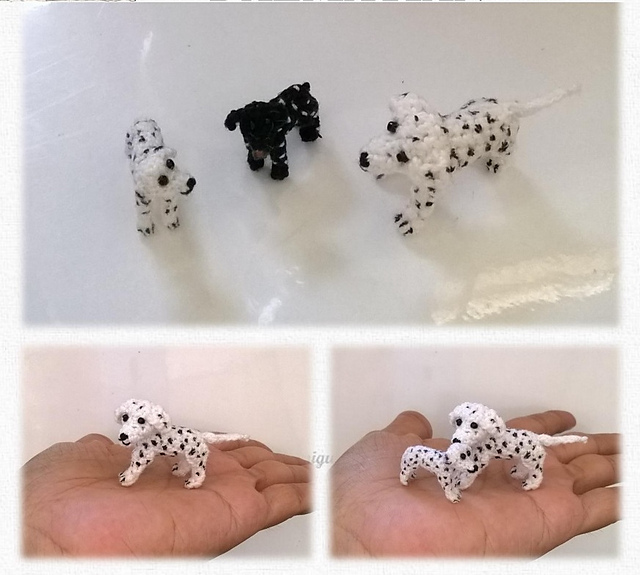 Tiny Dalmatian Dog amigurumi