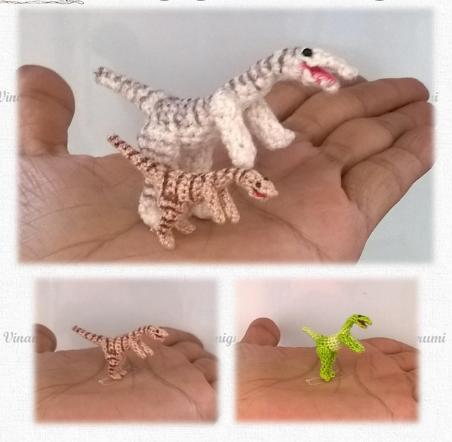 Mini Velocirator amigurumi