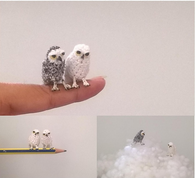 Mini Snowy Owl Amigurumi