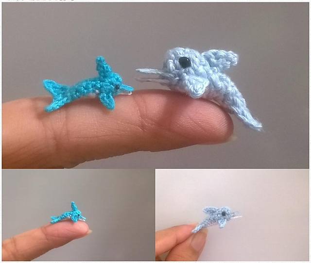 Mini Dolphin amigurumi R131