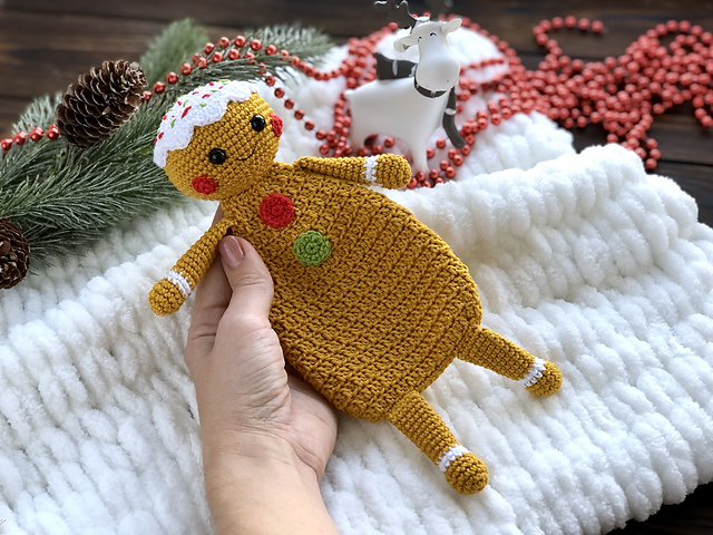Gingerbread Man Baby Lovey