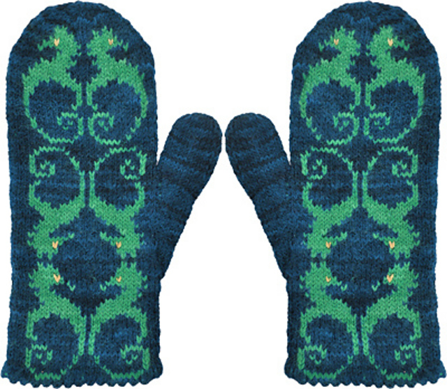 Seahorses Mittens