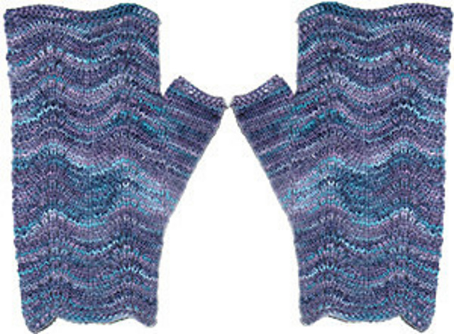 Waving not Drowning Fingerless Mittenss