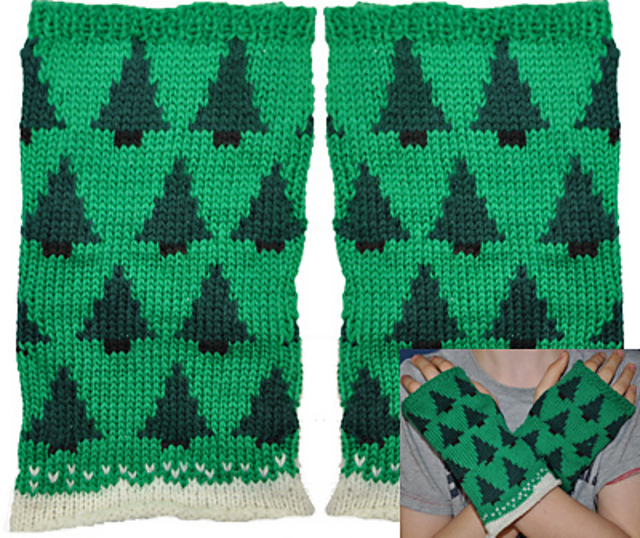 Snowy Forest Wristwarmers