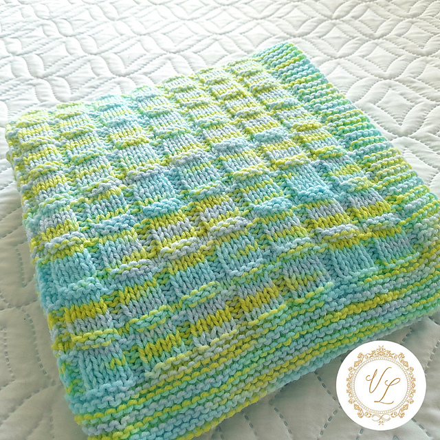 Ravelry Knit Baby Blanket V38 pattern by Polina Zhaivoronok