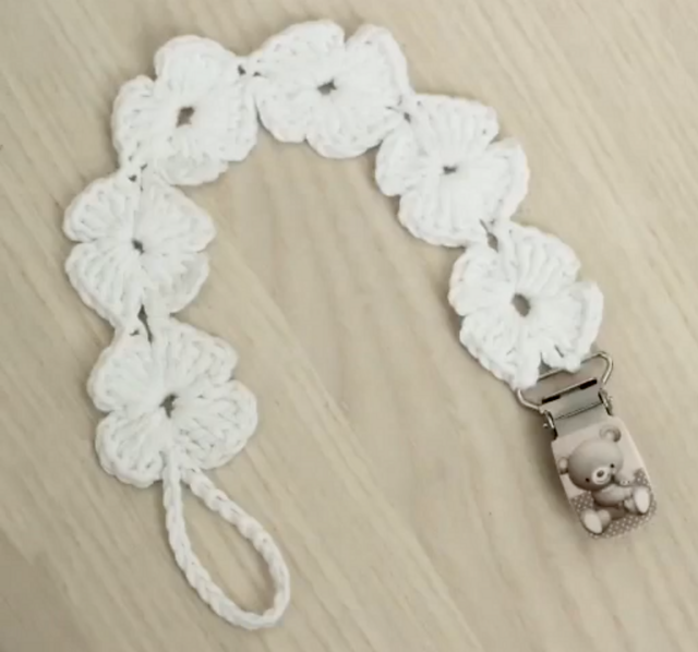 Flower Pacifier Clip