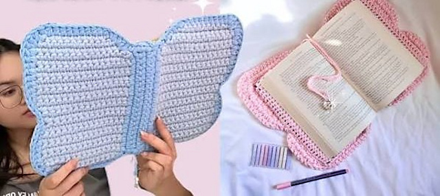 Ravelry: Butterfly Book Sleeve pattern by Biyabimi