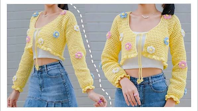 Daisy Mesh Cardigan