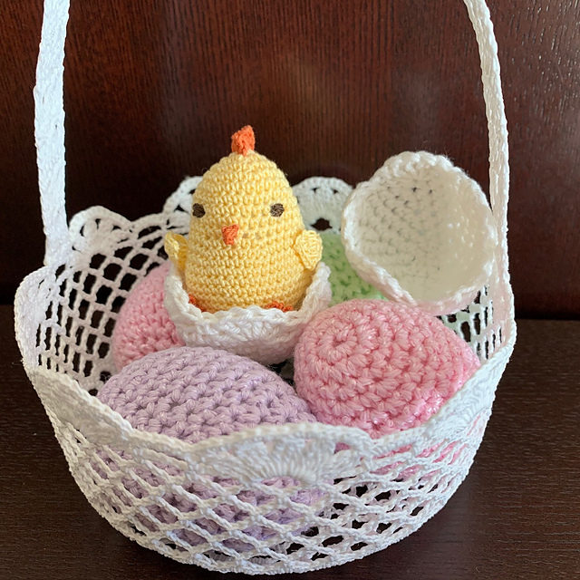 Easter Basket with Eggs