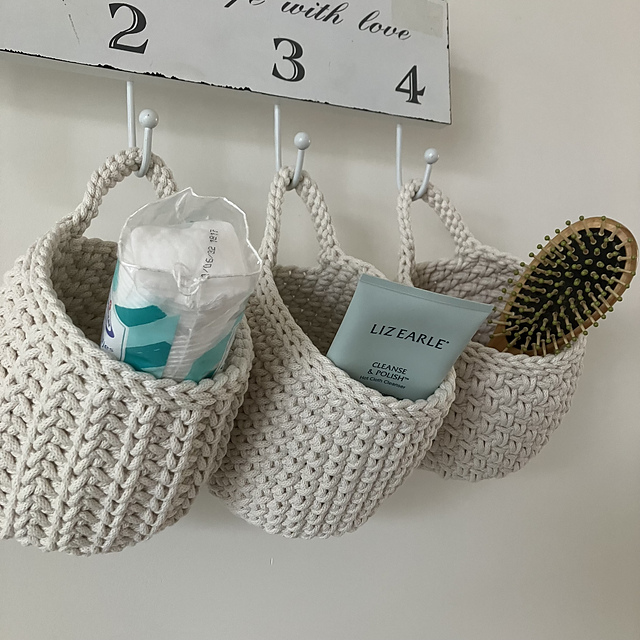 Crochet baskets NEIGE