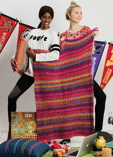 Slip Stitch Rib Blanket