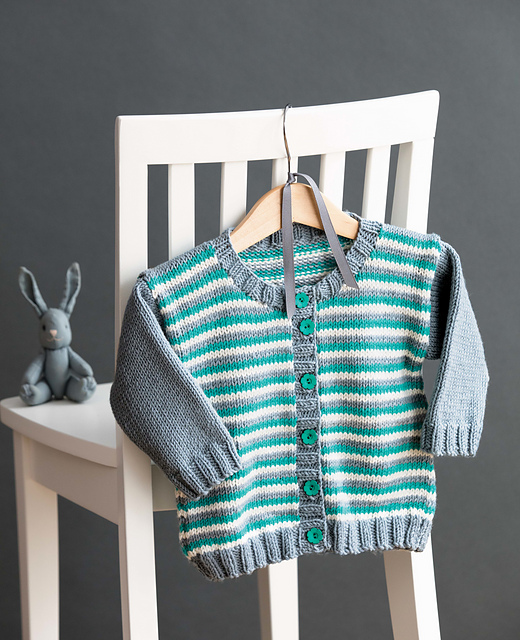 #29 Striped Baby Cardi