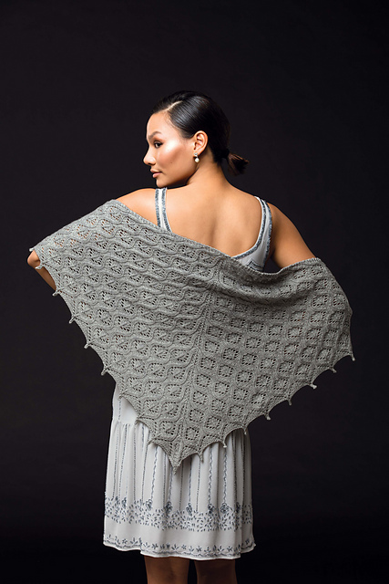 FAUX CABLE SHAWL