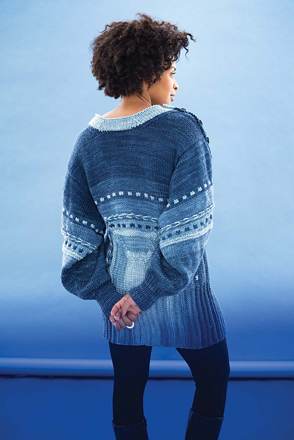 #21 Directional Blue Pullover