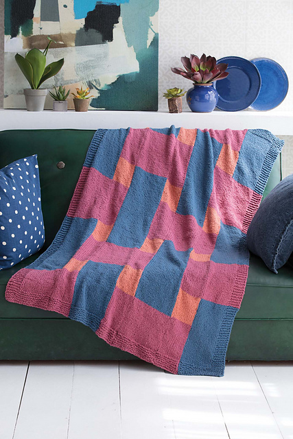 #11 Stockinette Blocks Afghan