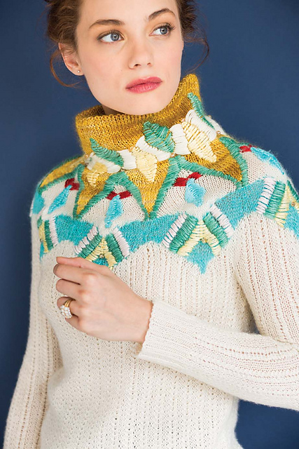 #17 Embroidered Yoke Pullover
