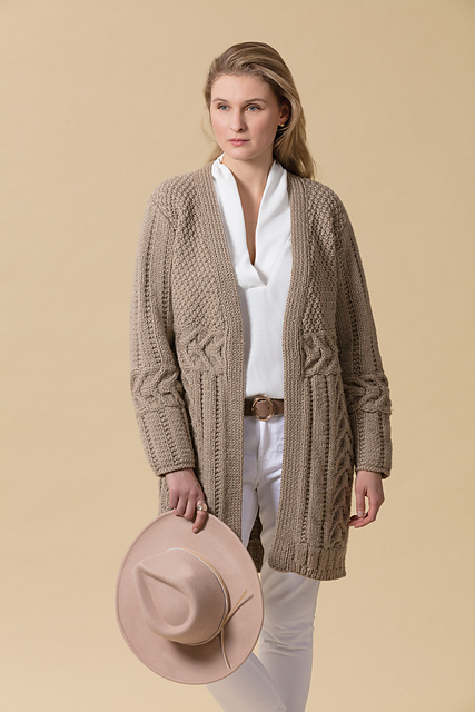 #02 Cable Inset Cardigan