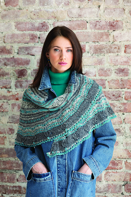 #07 Lace Stripe Shawl