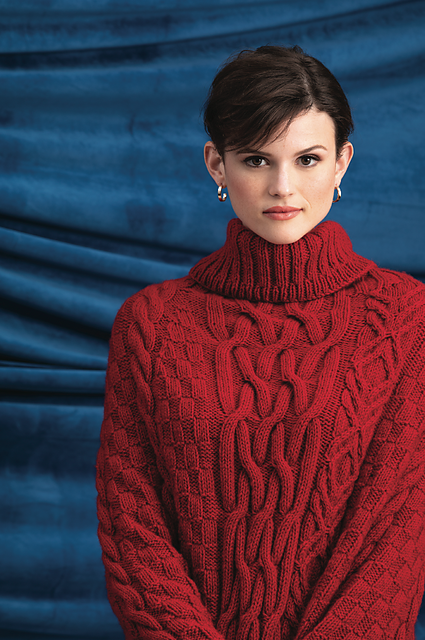 #01 Cabled Poncho