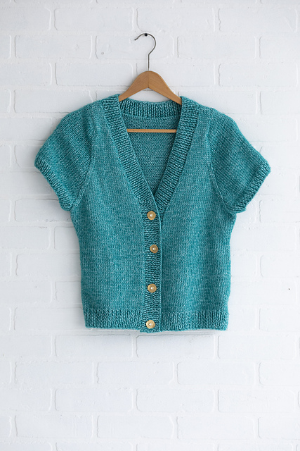 Free Short-sleeved Sweater Knitting Patterns - Sweetwater Cardigan