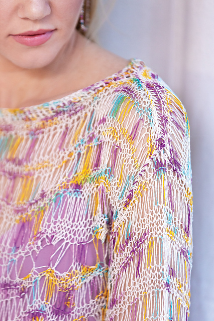 Ravelry: #13 Drop Stitch Pullover pattern by Laura Zukaite