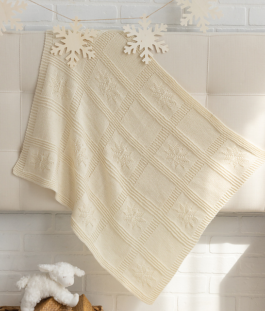 #12 Purl Stitch Snowflake Blanket