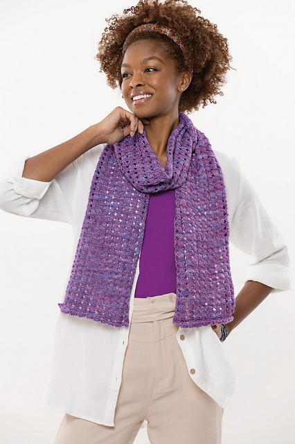 #19 Lattice Eyelet Scarf
